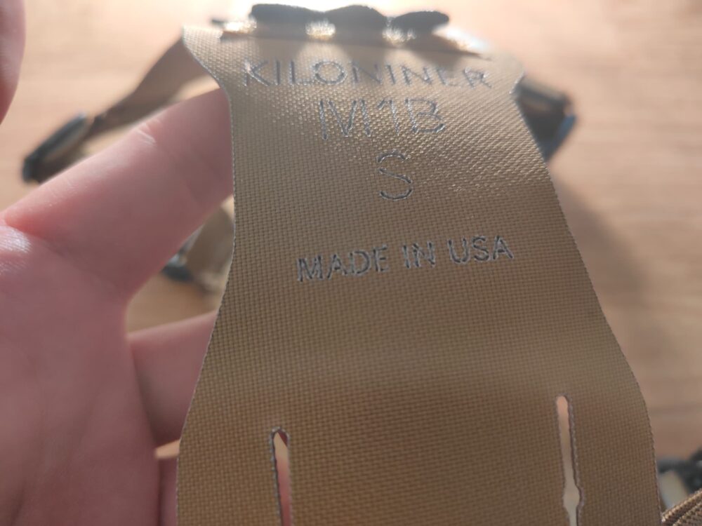 ハーネスのアップ。MADE IN USA